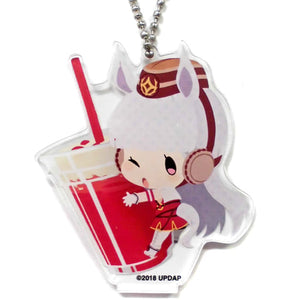 Gold Ship CharaDri !! Uma Musume Pretty Derby x COLLABO CAFE HONPO Acrylic Keychain Key Ring [USED]