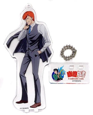 Kazuma Kuwabara Yu Yu Hakusho Big Acrylic Stand Key Chain animate cafe Limited Key Ring [USED]