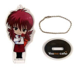 Kurama Yu Yu Hakusho Trading Acrylic Stand Key Chain animate cafe Limited Key Ring [USED]