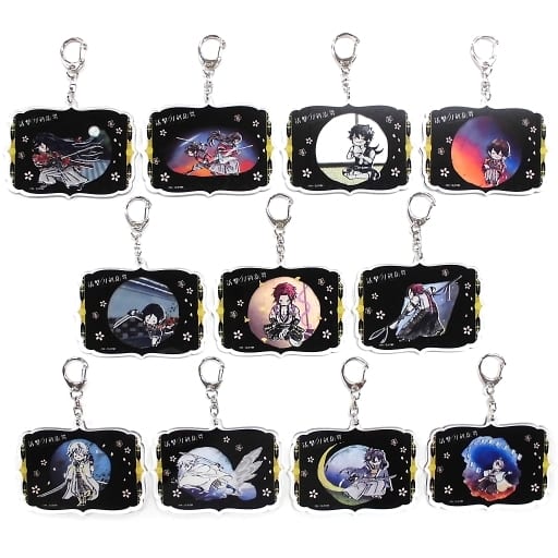 Horikawa Kunihiro, etc. Katsugeki Touken Ranbu Acrylic Key Chain Graph Art Design 01 All 11 Types Set Key Ring [USED]