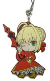 Saber D Fate/Extra Last Encore Ichiban Kuji Kyun Chara Illustrations Rubber Charm Prize Saber Key Ring [USED]