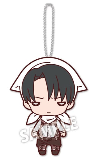 Levi Ackerman Cleaning Ver. Attack on Titan Nitotan Plush Toy with Ball Chain Key Ring [USED]