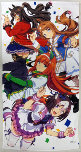 Special Week etc Newly Drawn Illustration Bath Towel Blu-ray Uma Musume Pretty Derby Uma Box Trainers BOX TOHO animation STORE Whole Volume Purchase Bonus Towel [USED]