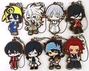 All 8 Types Set Touken Ranbu -ONLINE- Capsule Rubber Mascot Uchiban Version Key Ring [USED]