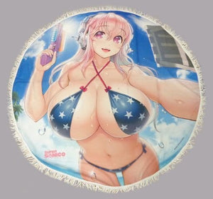 Super Sonico Round Towel C94 Goods Towel [USED]