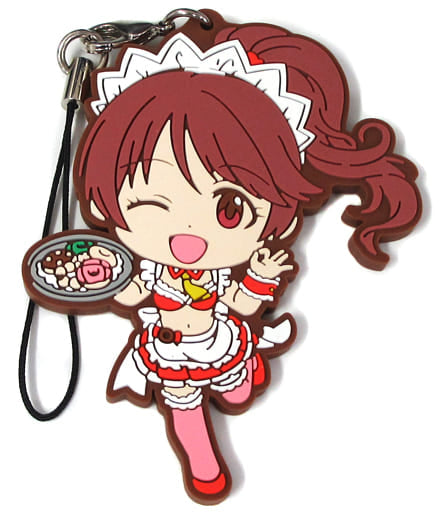 Noriko Shiina THE iDOLM@STER Cinderella Girls Ichiban Kuji Intense Heat! Rubber Charm Kyun Chara Illustrations Prize E Key Ring [USED]