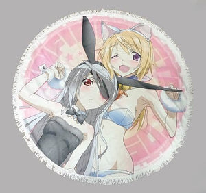 Charlotte & Laura Round Towel Infinite Stratos C94 Goods Towel [USED]