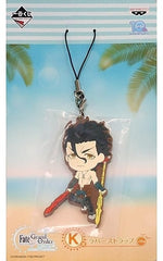 Lancer/Diarmuid Ua Duibhne Fate/Grand Order Ichiban Kuji Natsuda! Mizugida! Kyun Chara Summer Part 1 Kyun Chara Illustrations Rubber Charm Prize K Key Ring [USED]