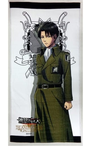 Levi Big Towel Anime Original Drawing Exhibition Attack on Titan ANIMATION GALLERY Towel [USED]