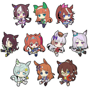 All 10 Types Set Uma Musume Pretty Derby Petanko Musume Trading Rubber Strap Key Ring [USED]