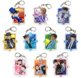 All 10 Types Set Detective Conan Trading Acrylic Keychain Key Ring [USED]