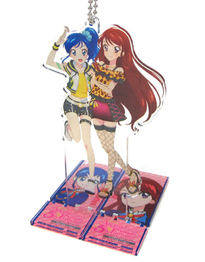 Aoi Kiriya Shibuki Ran Aikatsu! Series Acrylic Badge Stand Key Chain Ver. 5th Fes 5th Festival!! Key Ring [USED]