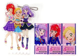 Sumire Hikami Hinaki Shinjo Kurebayashi Juri Aikatsu! Series Acrylic Badge Stand Key Chain Ver.5th Fes 5th Festival!! Limited Key Ring [USED]