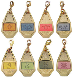 All 8 Types Set Digimon Adventure Metal Charm Collection Emblem Key Ring [USED]