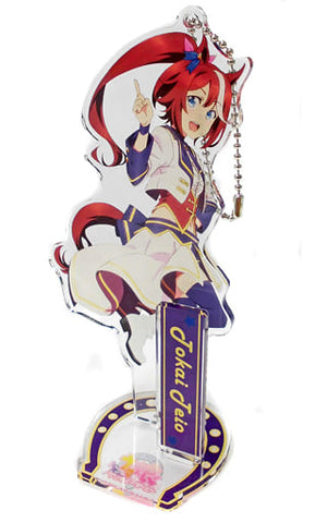 Tokai Teio Uma Musume Pretty Derby 2nd EVENT Sound Fanfare! Traiding Acrylic Stand Keychain Key Ring [USED]