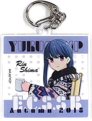 Rin Shima Laid-Back Camp Acrylic Key Chain Secret Society Blanket Introductory Briefing 2018 Autumn Limited Key Ring [USED]