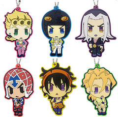 Bruno Bucciarati, etc. JoJo's Bizarre Adventure: Golden Wind Trading Rubber Strap Lumine Limited All 6 Types Set Key Ring [USED]