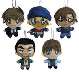 All 5 Types Set Keychain Mascot Matsuda & Hagiwara & Amuro & Date & Scotch Detective Conan Key Ring [USED]