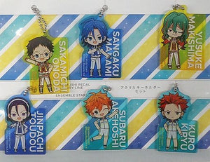 Collaboration Illustration Acrylic Keychain Set 6 Set Ensemble Stars! x Yowamushi Pedal Animate Girls Festival 2018 Goods Key Ring [USED]