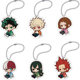 All 6 Types Set My Hero Academia Yurutto Daru-n Acrylic Keychain Collection Warm Hanten Key Ring [USED]