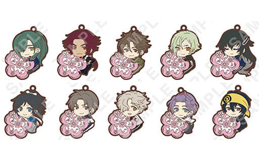 Tonbokiri, etc. Zoku Touken Ranbu Hanamaru Pitacolle Rubber Strap Part 2 All 10 Types Set Key Ring [USED]