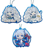 All 3 Types Set Rubber Mascot Gashapon Kuji Hatsune Miku SNOW MIKU 2019 Snow Miku 2019 Assort Prize B Key Ring [USED]