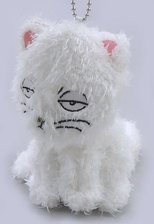 Cat Gintoki Gintama Big Stuffed Toy that Can Be Attached To Bag Key Ring [USED]