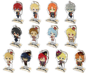 All 13 Types Set Ensemble Stars! x animatecafe Trading Acrylic Stand Keychain Blood Banquet ver. B Group Key Ring [USED]