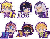 All 6 Types Set JoJo's Bizarre Adventure Part 5 Golden Wind Rubber Mascot Gathering! Bucharati Team Key Ring [USED]