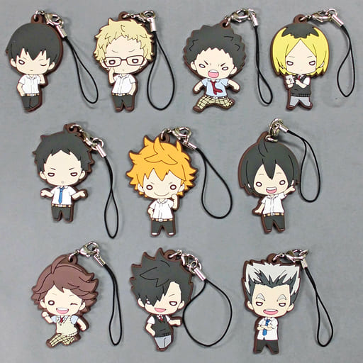 Tobio Kageyama, etc. Haikyu!! Nitotan Summer Clothes Rubber Mascot Jump Festa 2019 Limited All 10 Types Set Key Ring [USED]
