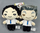 Bokuto & Akaashi Set Nitotan Plush Toy Set with Ball Chain Summer Uniform Haikyu !! Jump Festa 2019 Goods Plush Toys [USED]