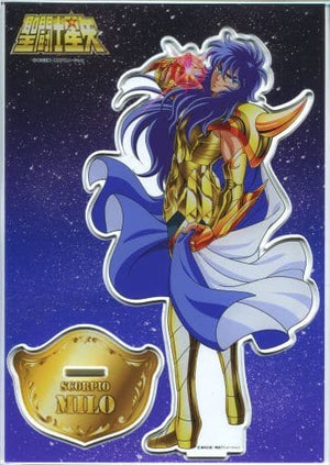 Scorpio Milo BIG Acrylic Stand Saint Seiya Jump Festa 2019 Goods Acrylic Stand [USED]