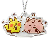 Pikachu & Purin Pocket Monster Acrylic Charm Collection Pokemon Yurutto2 Pokemon Center Gentei Key Ring  [USED]