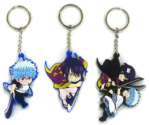 Sakata Gintoki & Takasugi Shinsuke Tsumamare Keychain Set JF Limited Gintoki VS Takasugi Gintama Jump Festa 2019 Goods Key Ring [USED]