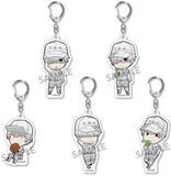 All 5 Types Set Cells at Work! Trading Acrylic Keychain White Blood Cell-Filled Collection Key Ring [USED]