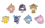 All 7 Types Set Cardcaptor Sakura x Little Twin Stars Trading Rubber Keychain Key Ring [USED]