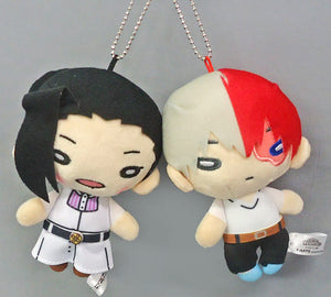 Todoroki Shoto & Yaoorozu Momo Private Costume Nitotan Plush With Ball Chain Set My Hero Academia Key Ring [USED]