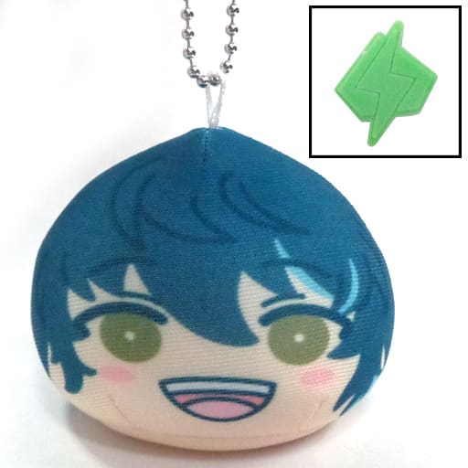 Tsumugi Aoba Glasses Off Ver. Ensemble Stars! Omanju Nigi Nigi Mascot Plus 5 Bunkyodo Animega Limited Box Purchase Privilege Key Ring [USED]