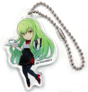 C.C. Code Geass Lelouch of the Re;surrection Acrylic Key Chain Code Geass: Lelouch of the Re;surrection Cafe Limited Key Ring [USED]