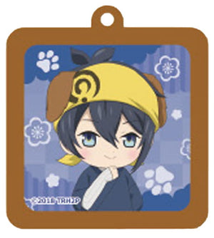 Mikazuki Munechika Zoku Touken Ranbu Hanamaru Zoku Touken Ranbu Hanamaru !? Rubber Key Chain Collection Square Vol.1 Key Ring [USED]