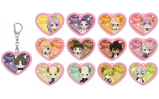 Heshikiri Hasebe, etc. Zoku Touken Ranbu Hanamaru Zoku Touken Ranbu Hanamaru !? Rubber Key Chain Collection Heart Vol.3 All 13 Types Set Key Ring [USED]