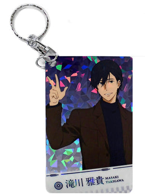 Masaki Takigawa Tsurune: Kazemai High School Kyudo Club Glitter Card Key Holder Special Event Nosha no Gi Limited Key Ring [USED]