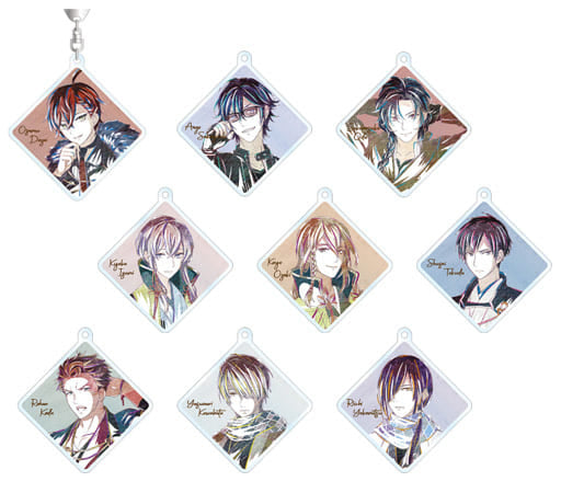 Osamu Dazai, etc. Bungou to Alchemist Ani-Art Trading Acrylic Key Chains Vol.2 All 9 Types Set Key Ring [USED]