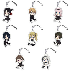 All 8 Types Set Kaguya-sama: Love Is War Petanko Trading Acrylic Strap Key Ring [USED]