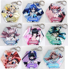 Hibiki Tachibana, etc. Symphogear XD UNLimited Trading Acrylic Keychains Animejapan 2019 Limited All 9 Types Set Key Ring [USED]