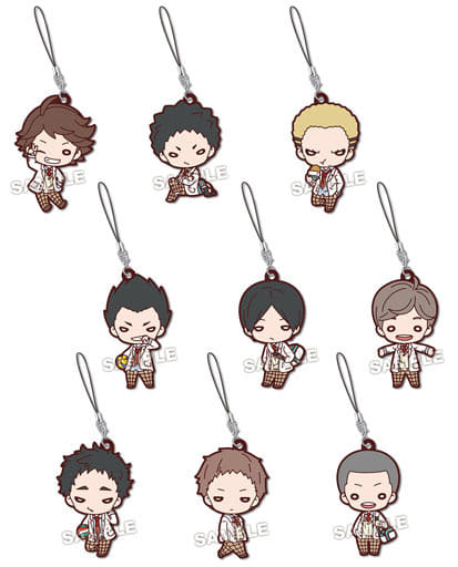 Toru Oikawa, etc. Haikyu!! Nitotan Uniform Aobajosai High School Rubber Mascot All 9 Types Set Key Ring [USED]