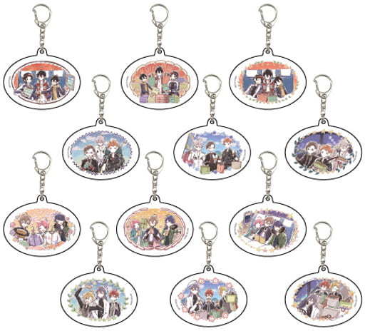 MAD TRIGGER CREW, etc. Hypnosis Mic -Division Rap Battle- Acrylic Key Chain 04 Graph Art Design All 12 Types Set Key Ring [USED]
