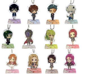 All 12 Types Set Code Geass Lelouch of the Re;surrection @ Dash Store Acrylic Keychain with Stand Collection Key Ring [USED]
