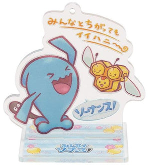 Combee & Wobbuffet Acrylic Stand Keychain Everyone So Nansu! Pokemon Pokemon Center Limited Key Ring  [USED]