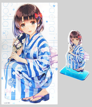 Kato Megumi Microfiber Jumbo Bath Towel + Acrylic Figure Set Saekano: How to Raise a Boring Girlfriend C95 Goods Towel [USED]